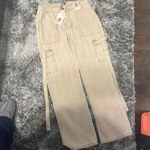 Beige jean cargo